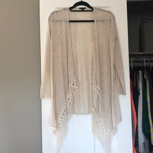 Lightweight Lace Fringe Cardigan